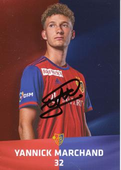 Yannick Marchand  FC Basel  2019/2020  Fußball Autogrammkarte  original signiert 