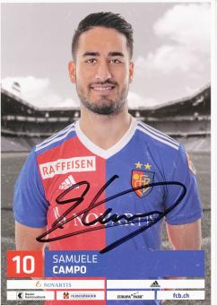 Samuele Campo  FC Basel  2018/2019  Fußball Autogrammkarte  original signiert 