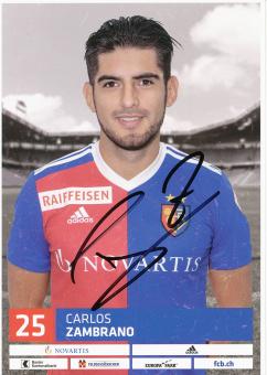 Carlos Zambrano  FC Basel  2018/2019  Fußball Autogrammkarte  original signiert 
