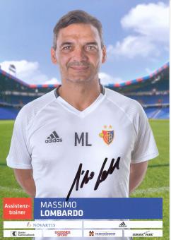 Massimo Lombardo  FC Basel  2017/2018  Fußball Autogrammkarte  original signiert 