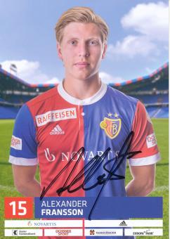 Alexander Fransson  FC Basel  2017/2018  Fußball Autogrammkarte  original signiert 
