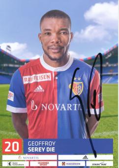 Geoffroy Serey Die  FC Basel  2017/2018  Fußball Autogrammkarte  original signiert 