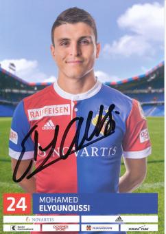 Mohamed Elyounoussi  FC Basel  2017/2018  Fußball Autogrammkarte  original signiert 