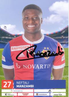 Neftali Manzambi  FC Basel  2017/2018  Fußball Autogrammkarte  original signiert 