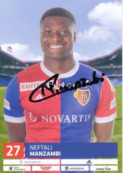 Neftali Manzambi  FC Basel  2017/2018  Fußball Autogrammkarte  original signiert 