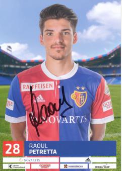 Raoul Petretta  FC Basel  2017/2018  Fußball Autogrammkarte  original signiert 