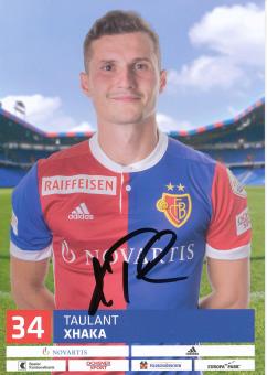 Taulant Xhaka  FC Basel  2017/2018  Fußball Autogrammkarte  original signiert 