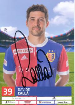 Davide Calla  FC Basel  2017/2018  Fußball Autogrammkarte  original signiert 