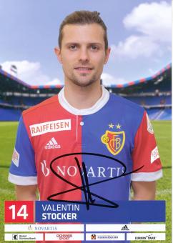 Valentin Stocker  FC Basel  2017/2018  Fußball Autogrammkarte  original signiert 