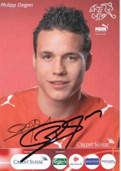 Philipp Degen  Schweiz  Fußball Autogrammkarte  original signiert 