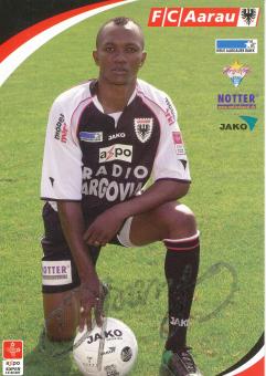 David Opango  2003/2004  FC Aarau  Fußball Autogrammkarte  original signiert 