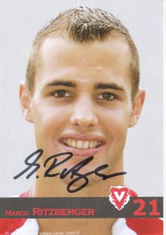 Marco Ritzberger  FC Vaduz  Fußball Autogrammkarte  original signiert 