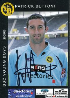 Patrick Bettoni  2005/2006  Young Boys Bern  Fußball Autogrammkarte  original signiert 