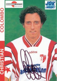 Christian Colombo  FC Lugano  Fußball Autogrammkarte  original signiert 