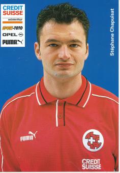 Stephane Chapuisat  Schweiz Nationalteam Fußball Autogrammkarte 