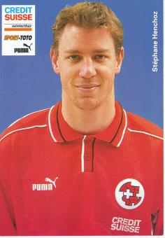 Stephane Henchoz  Schweiz Nationalteam Fußball Autogrammkarte 