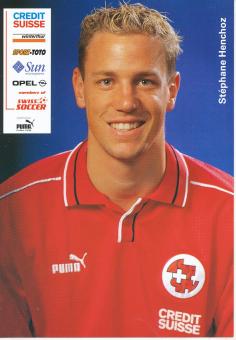 Stephane Henchoz  Schweiz Nationalteam Fußball Autogrammkarte 