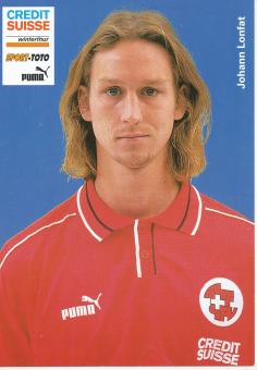 Johann Lonfat  Schweiz Nationalteam Fußball Autogrammkarte 