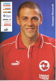 Giuseppe Mazzarelli  Schweiz Nationalteam Fußball Autogrammkarte 