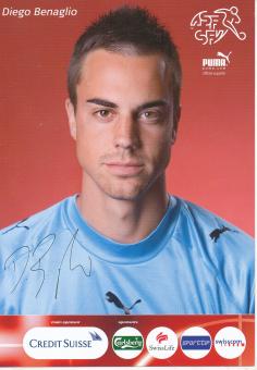 Diego Benaglio  Schweiz Nationalteam Fußball Autogrammkarte Druck signiert 