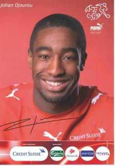 Johan Djourou  Schweiz Nationalteam Fußball Autogrammkarte Druck signiert 
