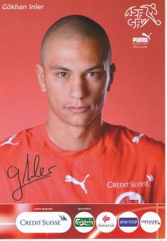 Gökhan Inler  Schweiz Nationalteam Fußball Autogrammkarte Druck signiert 