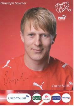 Christoph Spycher  Schweiz Nationalteam Fußball Autogrammkarte Druck signiert 