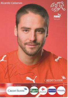 Ricardo Cabanas  Schweiz Nationalteam Fußball Autogrammkarte Druck signiert 
