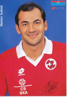 Nestor Subiat  Schweiz Nationalteam Fußball Autogrammkarte Druck signiert 