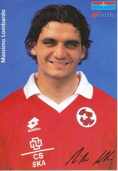 Massimo Lombardo  Schweiz Nationalteam Fußball Autogrammkarte Druck signiert 