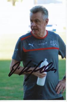 Ottmar Hitzfeld  Nationaltrainer  Schweiz  Fußball Autogramm  Foto original signiert 
