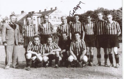 Theodor "Turl" Wagner † 2020  Österreich  WM 1954  Fußball Autogramm Foto original signiert 