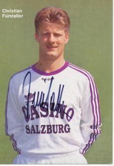 Christian Fürstaller  Casino Salzburg  Fußball Autogrammkarte  original signiert 