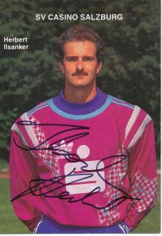 Herbert Ilsanker  Casino Salzburg  Fußball Autogrammkarte  original signiert 