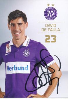 David De Paula  Austria Wien  2015/2016  Fußball Autogrammkarte  original signiert 