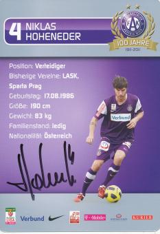 Niklas Hoheneder  Austria Wien  Fußball Autogrammkarte  original signiert 