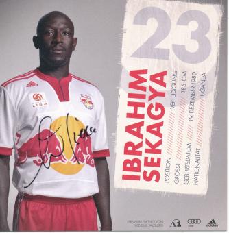 Ibrahim Sekagya   RB Salzburg 2009/2010  Fußball Autogrammkarte  original signiert 