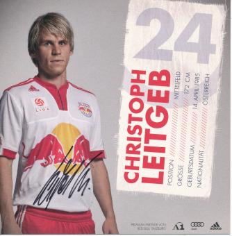 Christoph Leitgeb   RB Salzburg 2009/2010  Fußball Autogrammkarte  original signiert 