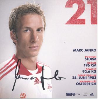 Marc Janko  RB Salzburg  Fußball Autogrammkarte  original signiert 
