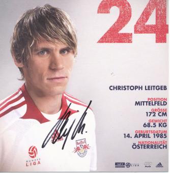Christoph Leitgeb  RB Salzburg  Fußball Autogrammkarte  original signiert 