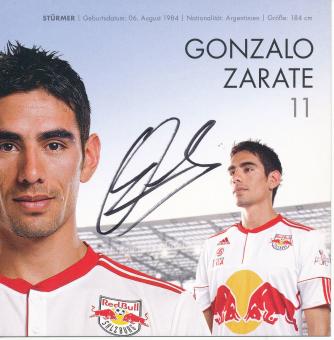 Gonzalo Zarate  2010/2011   RB Salzburg  Fußball Autogrammkarte  original signiert 