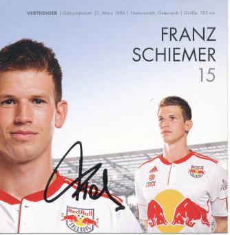 Franz Schiemer  2010/2011   RB Salzburg  Fußball Autogrammkarte  original signiert 