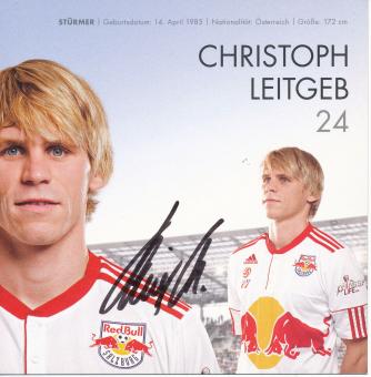 Christoph Leitgeb  2010/2011   RB Salzburg  Fußball Autogrammkarte  original signiert 