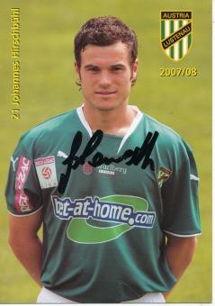 Johannes Hirschbühl  2007/2008  Austria Lustenau  Fußball Autogrammkarte  original signiert 