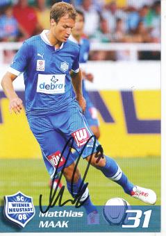 Matthias Maak  SC Wiener Neustadt  Fußball Autogrammkarte  original signiert 