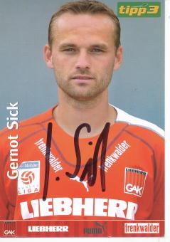 Gernot Sick  Grazer AK  Fußball Autogrammkarte  original signiert 
