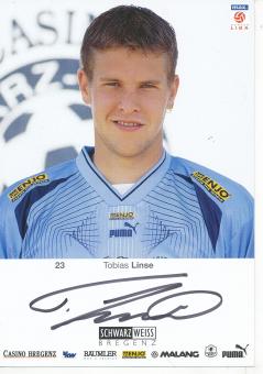 Tobias Linse  Schwarz Weiß Bregenz  Fußball Autogrammkarte  original signiert 
