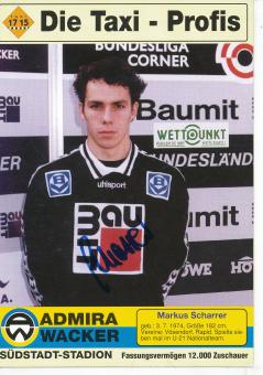 Markus Scharrer  FC Baumit Admira Wacker  1995  Fußball Autogrammkarte  original signiert 