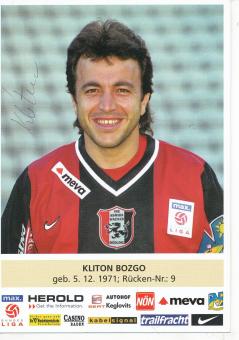 Kliton Bozgo  VFB Admira Wacker  Fußball Autogrammkarte  original signiert 