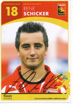 Rene Schicker  FC Admira Mödling  Fußball Autogrammkarte  original signiert 
